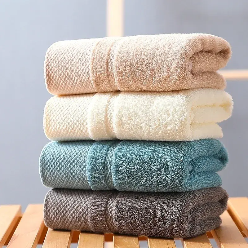 1pcs Fashion Beach Towel Highly Absorbent Home Textile Face Towel Adults Bathroom Soft Cotton Household Bath Towel Supplies