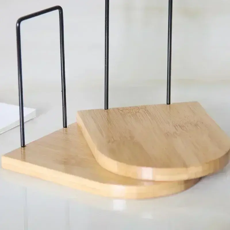 Nature Wooden Desktop Organizer Bookends Book Ends Stand Holder Shelf Bookrack