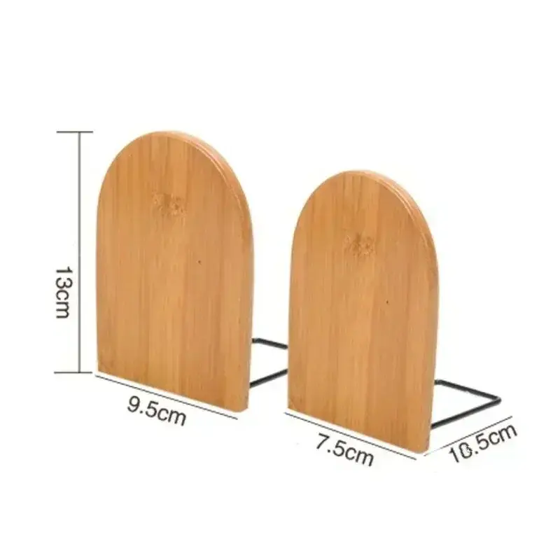 Nature Wooden Desktop Organizer Bookends Book Ends Stand Holder Shelf Bookrack