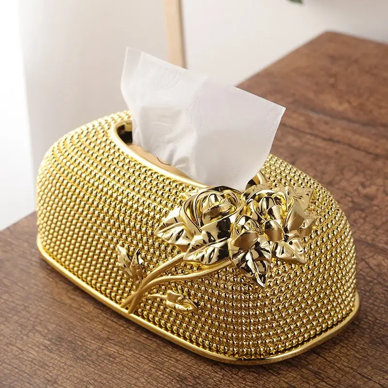 Creative Desktop Kitchen Paper Box European Style Acrylic Tissue Box Fashion KTV Hotel Tissue Box Bar Napkin Box
