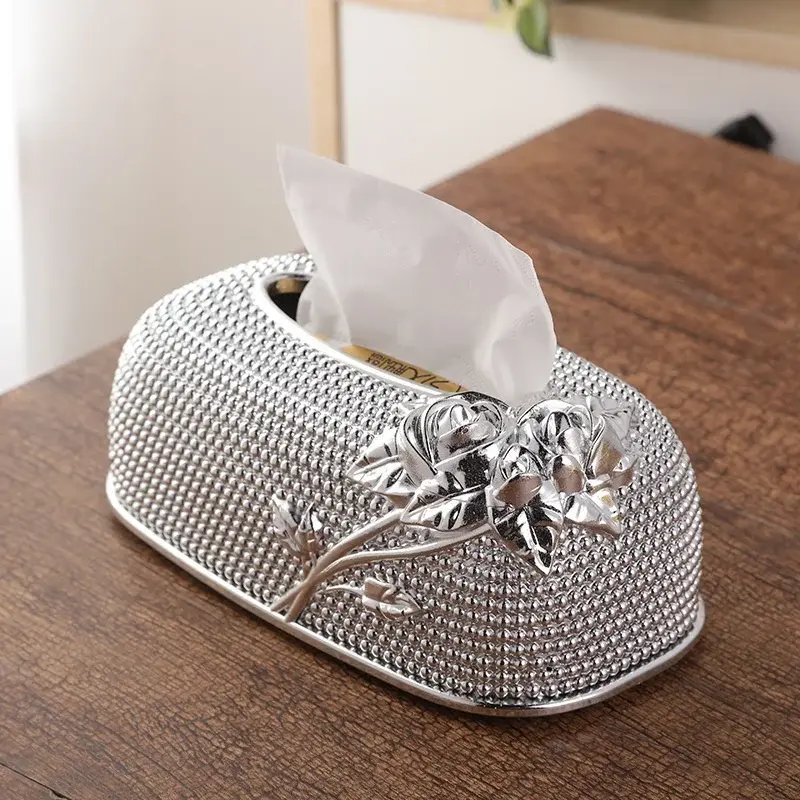 Creative Desktop Kitchen Paper Box European Style Acrylic Tissue Box Fashion KTV Hotel Tissue Box Bar Napkin Box