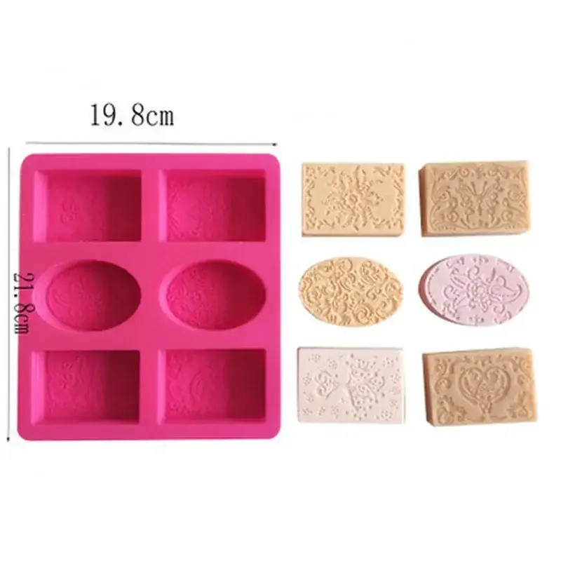 Candle Form Resin Craft Home Decor 6 Holes 3D Silicone Soap Mold Soap Making Moulds Supplies