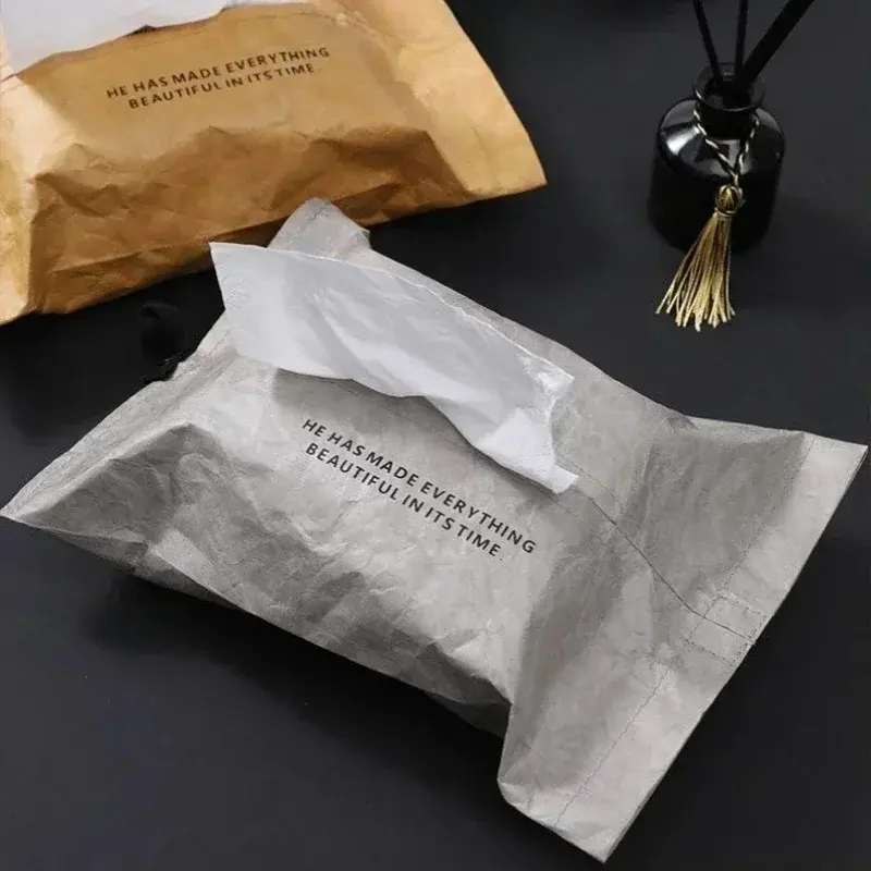 Linen Fabric Tissue Box Holder Car Tissue Holder Desk Napkin Holder Home Decor Handkerchief Box Gift Tissue Holder