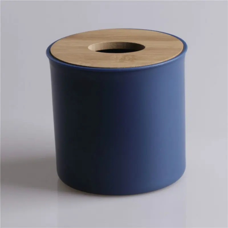 Round Tissue Box Plastic Paper Holder Roll Paper Napkin Accessories Household Hotel Car Paper Holder Desk Accessories