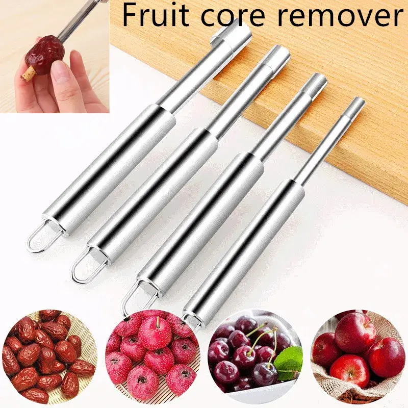 Kitchen Gadget Fruit Vegetable Tool 1pc Stainless Steel Apple Corer Fruit Seed Core Remover Pear Apple Corer Seeder Slicer Knife