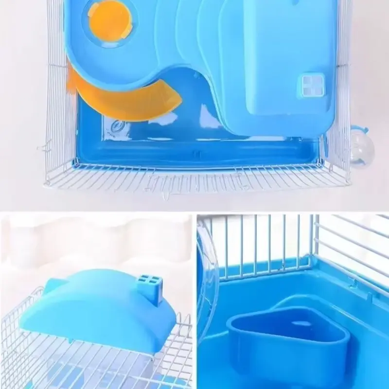 Small Castle Hamster Cage Exterior Pet Cage Portable Cage Double Layer Hamster Golden Bear Big Castle Cage