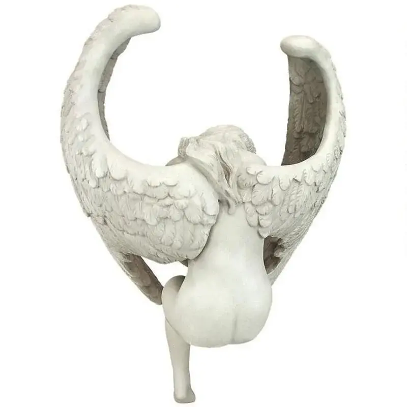 Small Creative Sculpture Ornaments Redemption Angel Statue Jewelry Redemption Statue Religious Garden Home Decor