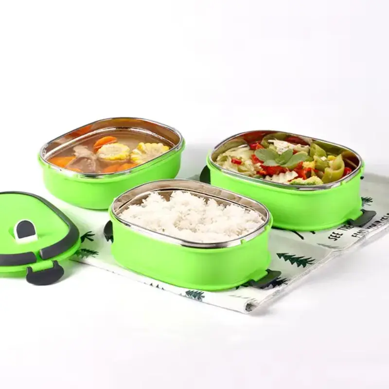 With Handle Lunch Box Portable Lunch Box Stainless Steel Picnic Food Storage Container