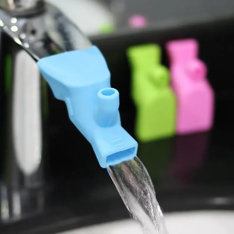 New High Elastic Silicone Water Tap Extension Sink Children Washing Device Bathroom Kitchen Sink Faucet Guide Faucet Extenders