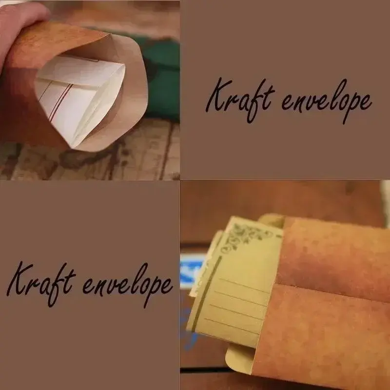 New 10Pcs/lot Vintage Packaging Letter Paper Envelope School Supplies Brown European Style Postcard Invitation Card Stationery