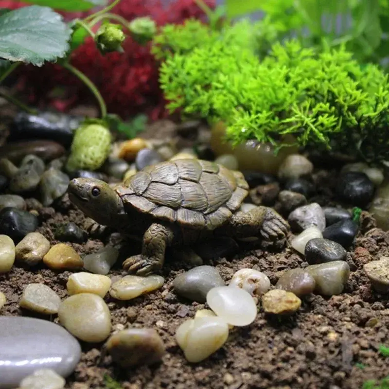 Simulation of Small Turtle Resin Crafts Micro Landscape Gardening Balcony Flower Pot Succulent Plant Ornaments Home Decoration