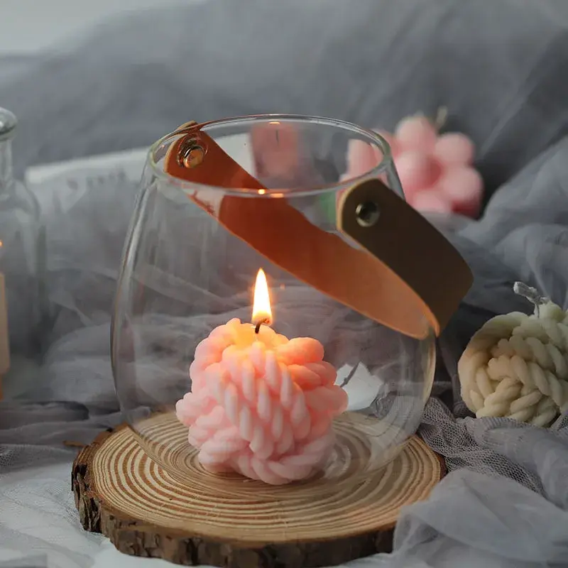 3D Wool Shaped Candle Mold Aromatherapy Candle Casting Mold Handmade DIY Soap Making Wax Mold Handmade Home Decoration Resin