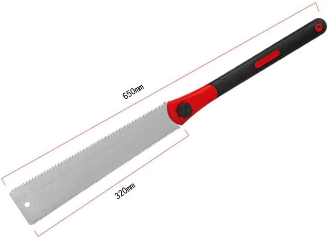 Practical 32cm Double Edge Hand Saw Japanese Ryoba Saw Double Edge Pull Saw Interchange Flush Cut Saw Flexible Blade Cut Saw