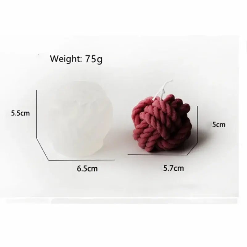 3D Wool Shaped Candle Mold Aromatherapy Candle Casting Mold Handmade DIY Soap Making Wax Mold Handmade Home Decoration Resin