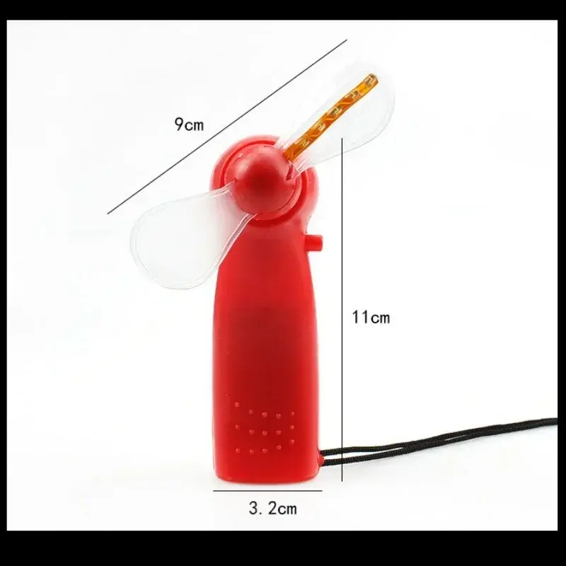 Mini Cute Electric Fan Luminous Toy Colorful Light Windmill Fan Random Colors