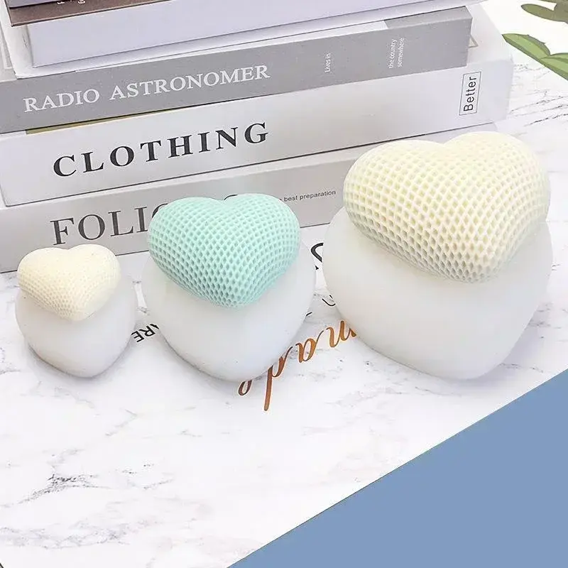 Handmade Mold Weaving Love Silicone Mold DIY Heart-shaped Candle Soap Plaster Cake Chocolate Baking Valentines Day Gift