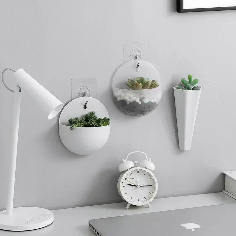 Flower Planting Garden Indoor Home Garden Wall Party Plant Decoration Wall Decor Plastic Hanging Flower Pot Wall Mounted