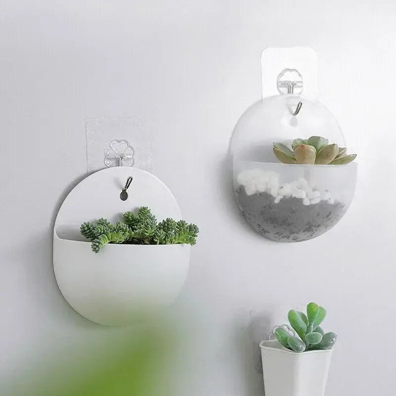Flower Planting Garden Indoor Home Garden Wall Party Plant Decoration Wall Decor Plastic Hanging Flower Pot Wall Mounted