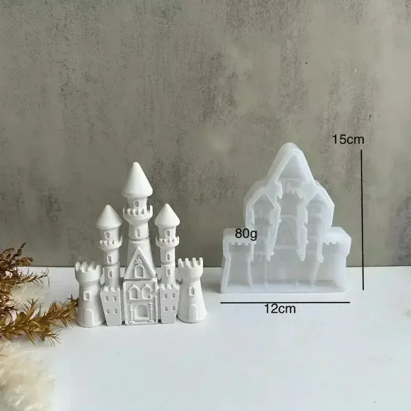 Creative Handmade Molds European Castle Silicone Mold DIY Chocolate Candy Molds Kitchen Baking Cake Decor Tool Candle Soap Mould