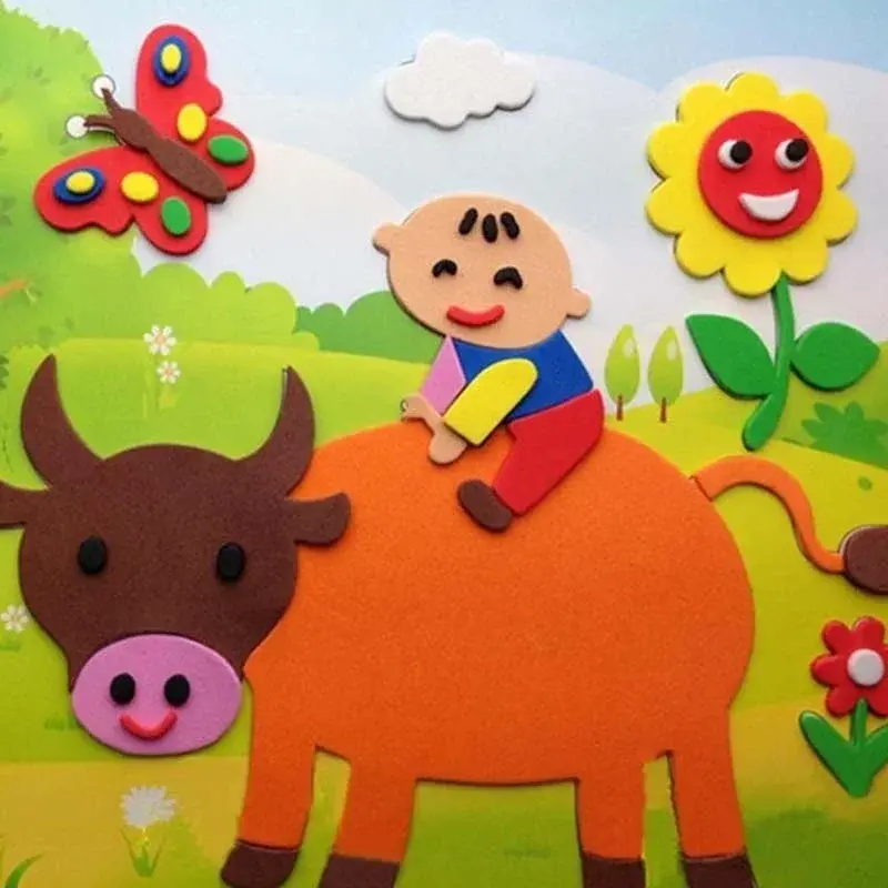 10pcs/pack DIY Handmade Color Paper Thick Multicolor Sponge EVA Childrens Handmade Foam Paper
