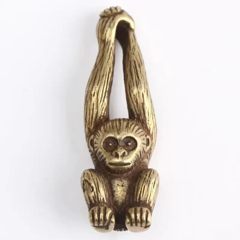 Brass Monkey Figurine Animal Statue Ornament Home Office Desk Decor Brass Monkey Figurine Animal Statue Ornament Home