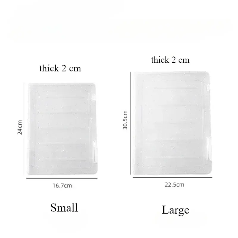1pc A4 File Storage Box Transparent File Contract Classification Bills Sorting Office Document Case Organizer Supplies