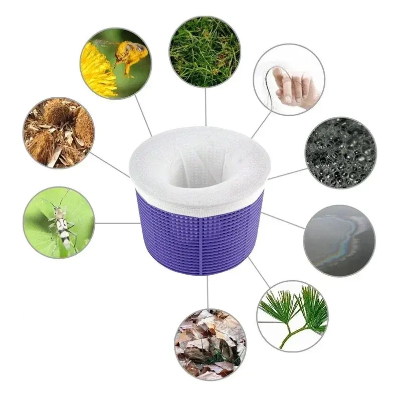 5/10/20pcs Pool Skimmer Filter Socks Filter Mesh Bag Nylon Mesh Household Filter Basket Skimmer Pool Accessories