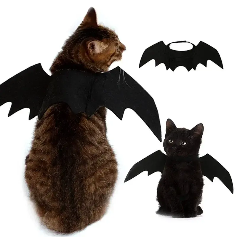 Creative Cute Pet Clothes Black Bat Wings Carrier Costume Cosplay Cat and Dog Party Pet Supplies Cosplay