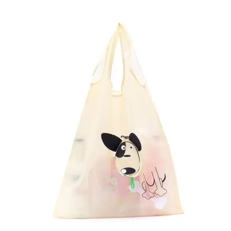 Household Reusable Eco-Friendly Grocery Foldable Shopping Bag Small Cute Lightweight Folding Tote Bag with Handle New Arrival