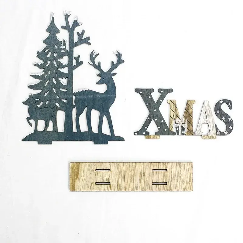 Wooden Elk Christmas Ornaments Home Deer Christmas Ornaments Childrens Gifts Christmas Party Decorations