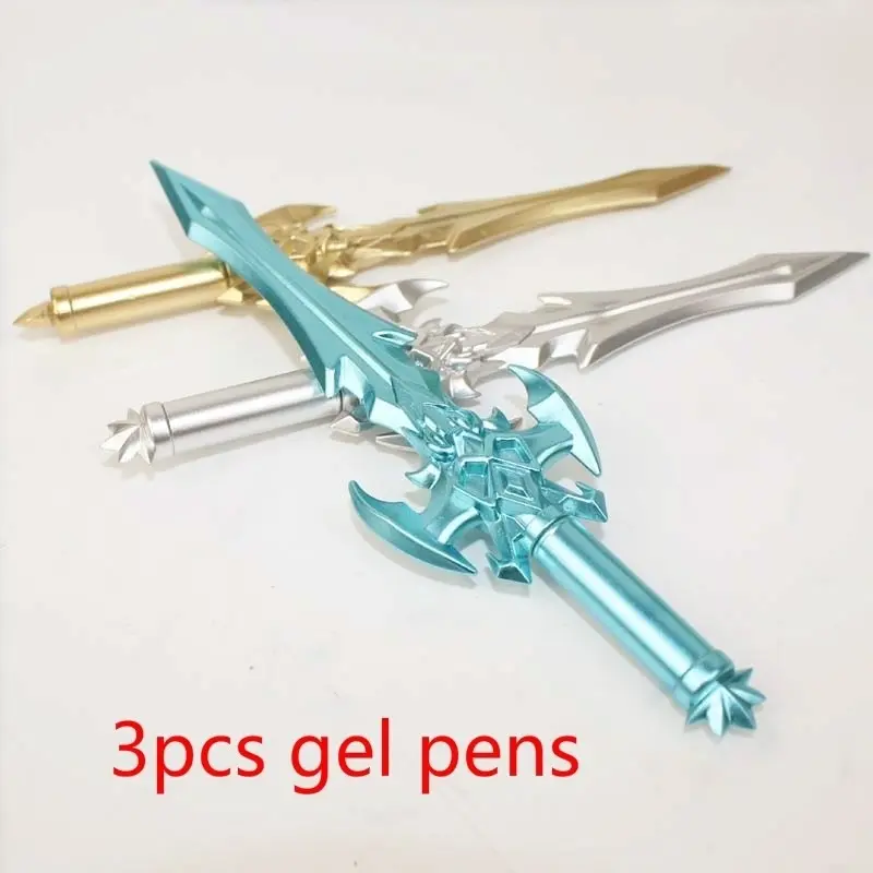 3PCS Weapons Pen Wholesale School Goods Cute Creative Stationery Prizes Fresh Black Pen Suitable Student Study Educate Supplies