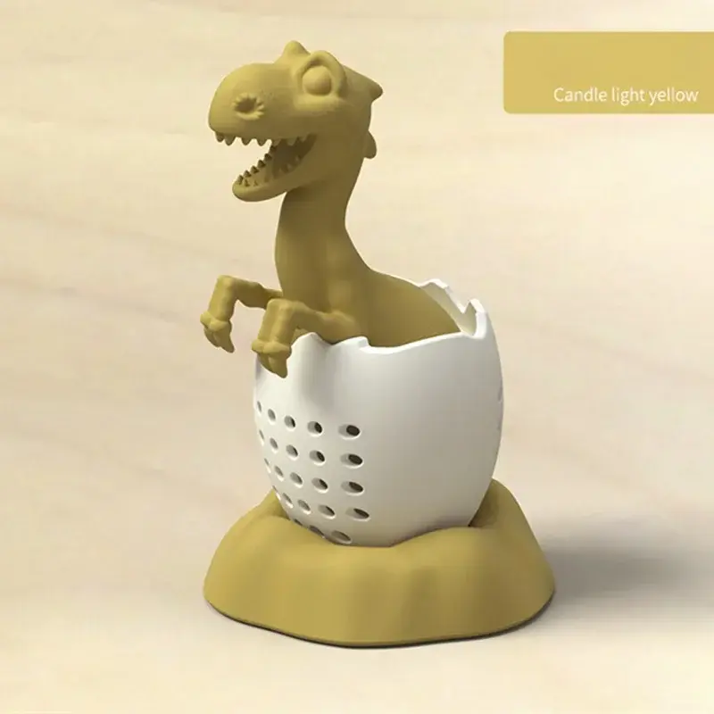 Filter Tea Leaves Tools Creative Design Cute Dinosaur Shape Silicone Tea Infuser Suitable Home Tea Bag Filter Household Supplies