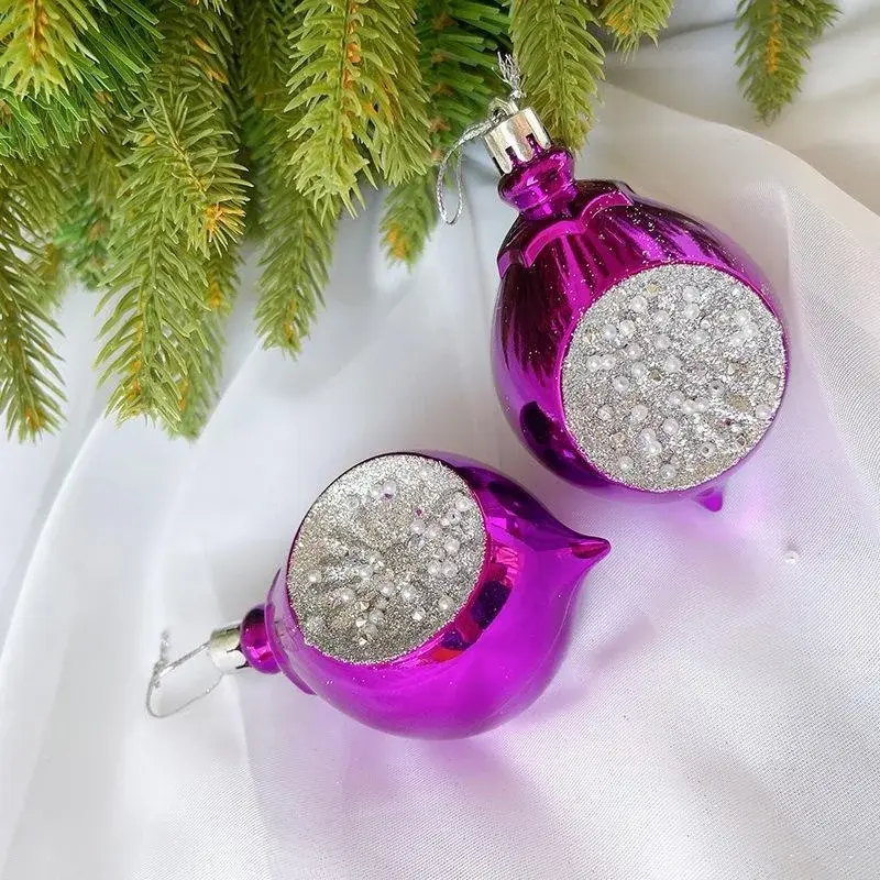 2024 New Decorations Holiday Party Pendant Water Drop Clock Opposite Ball Accessories