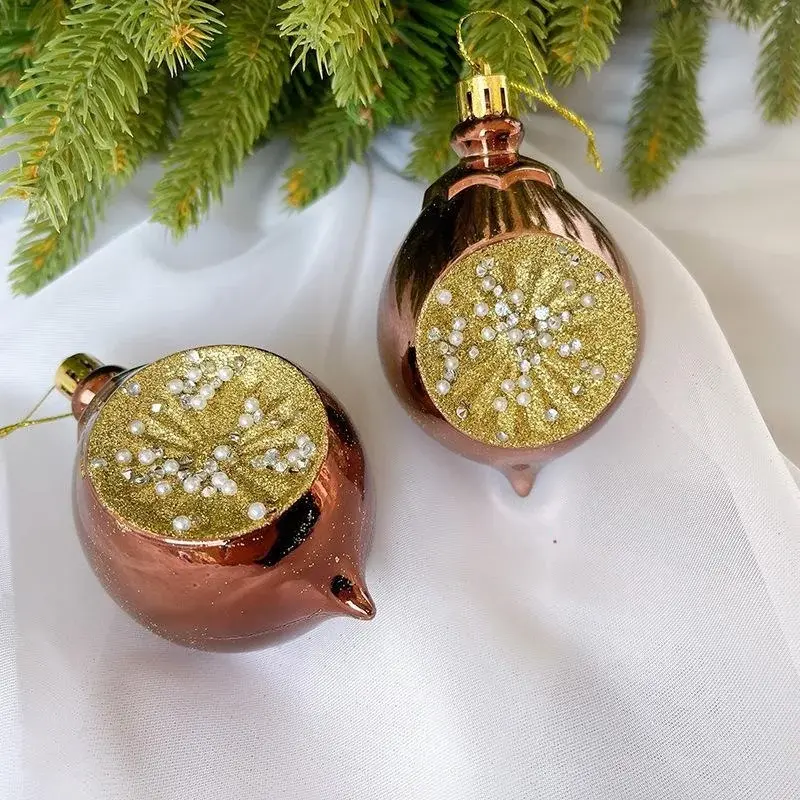 2024 New Decorations Holiday Party Pendant Water Drop Clock Opposite Ball Accessories