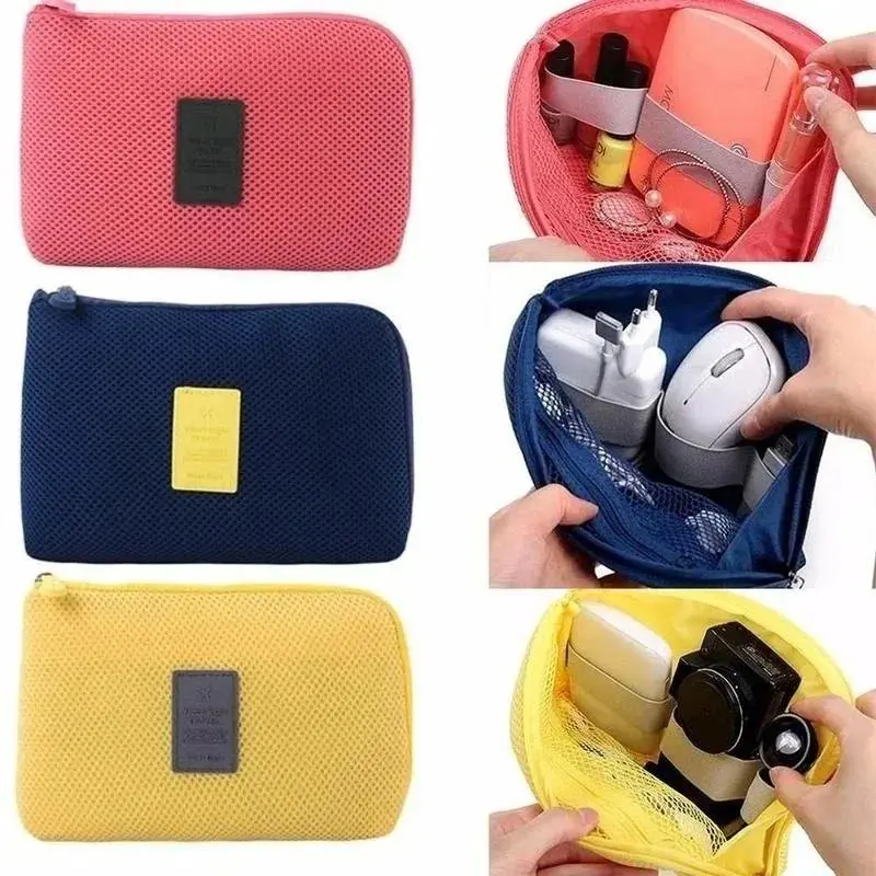 New Shockproof Travel Digital Storage Bag USB Cable Headphone Charger Sponge StorageBag Travel Makeup Storages Bags Organization
