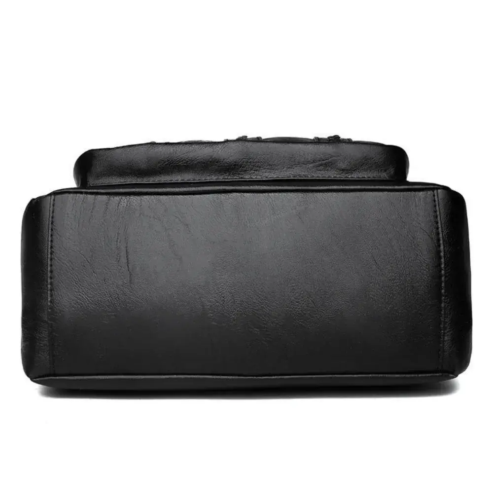 Concise New Lady Bags PU Single Shoulder Messenger Bag Soft Surface Zipper Women Crossbody Simple Gorgeous Black Shop Handbags
