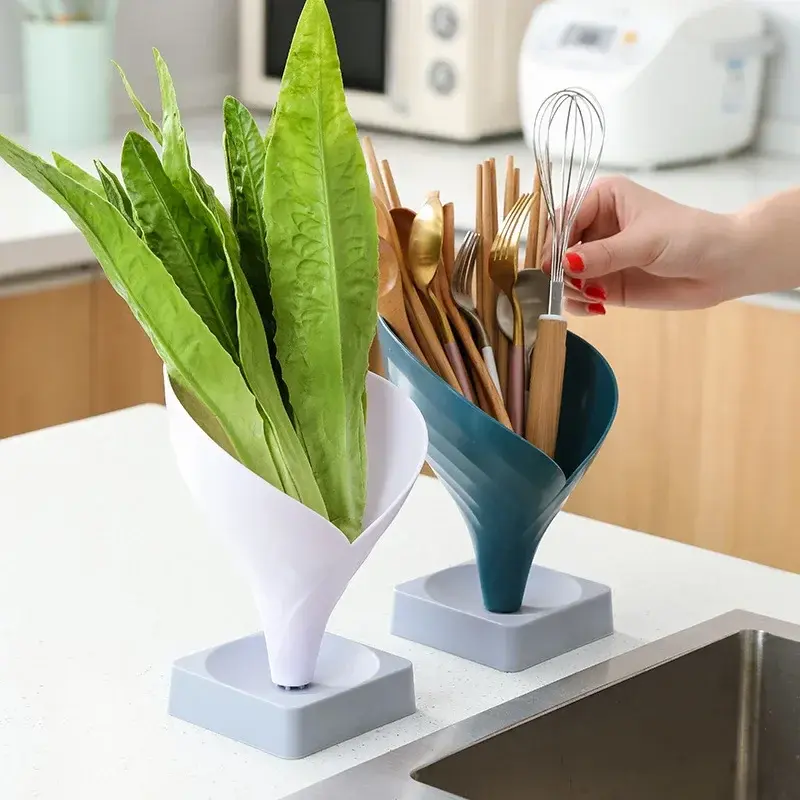 Creative Chopstick Storage Cage Kitchen Storage Funnel Rack Flower Funnel Storage Rack Fruit Plate Storage Rack
