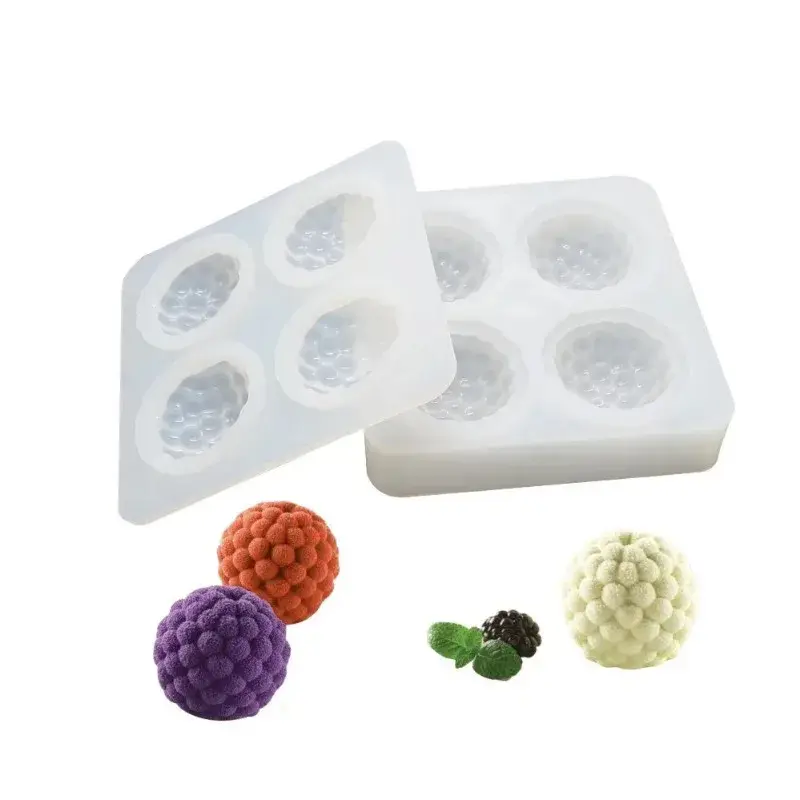 New Simulation 4 Models with Raspberry Fruit Silicone Mold French Mousse Dessert DIY Baking Mold Cake Mold