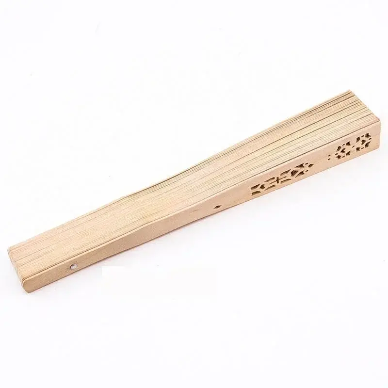 Chinese Sandalwood Folding Hollow Wooden Handheld Fan Paper Fan Handheld Fan Chinese Style Decorative Fan
