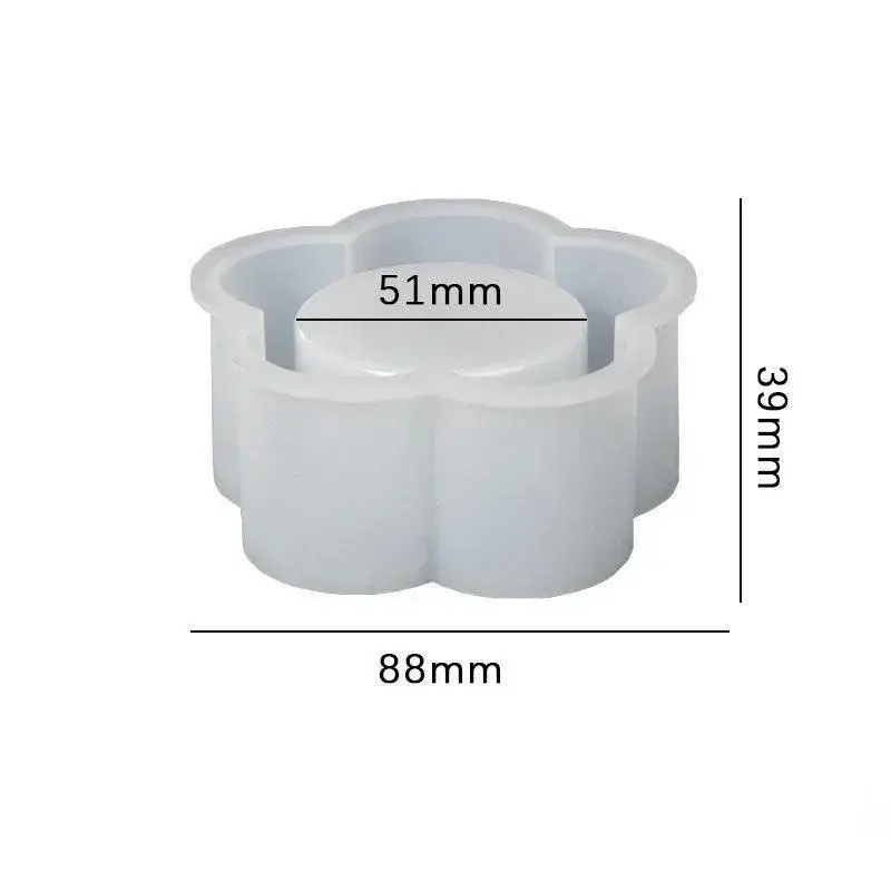 New Flower Silicone Resin Mold Plum Blossom Shaped Candlestick Silicone Casting Production Tools DIY Casting Crafts Gifts