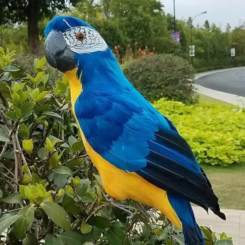 Fake Animal Bird Garden Props Brand New Creative 45cm Simulated Parrot Handmade Macaw Foam Feather Lawn Statue Ornaments