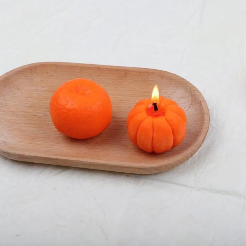 21 New Style Orange Shape Cup Wax Decoration Mold Creative Peeling Orange Scented Candle Silicone Mold Household Supplies