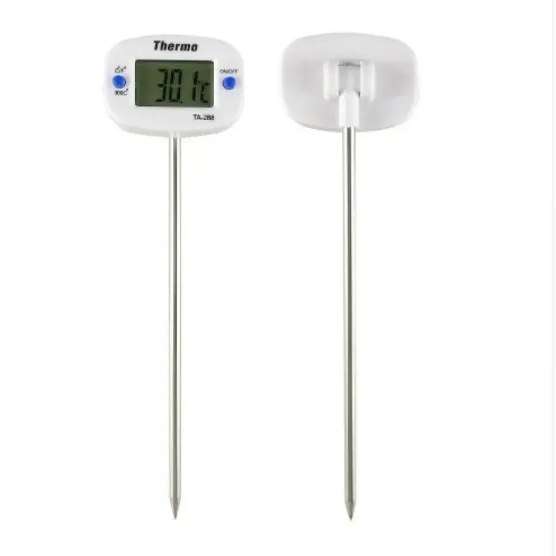 1 Pcs Portable Home Kitchen Electronic Thermometer Stainless Steel Insert Food Liquid Water Oil Food Thermometer Kitchen Tool
