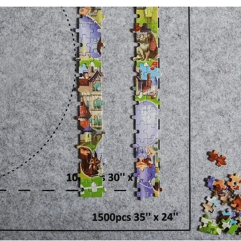 Protector Holds Up To 1500-3000 Pieces Jigsaw Puzzle Mat Roll Up Jigsaw Rug Jigsaw Storage Felt Mat Jigsaw Rug