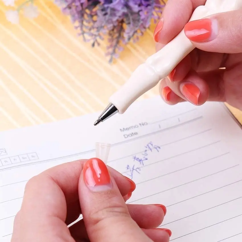 New 5pcs Cartoon Bone Style Ballpoint Pen Creative Ballpen Kawaii Magical Pen Fashion Office Writing Student Stationery Supplies