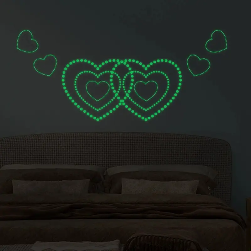 2Pcs Luminous Dots Wall Stickers Fluorescent Home Children's Room Creative Diy Starry Decoration Stickers Home Decor Accessories
