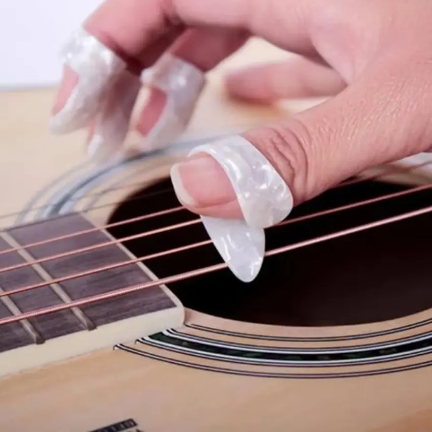 4Pcs Popular Guitar Part Finger Picks Pickup Guitar Thumb Fingerstyle Musical Instrument Pick Plectrum Guitar Hand Accessories