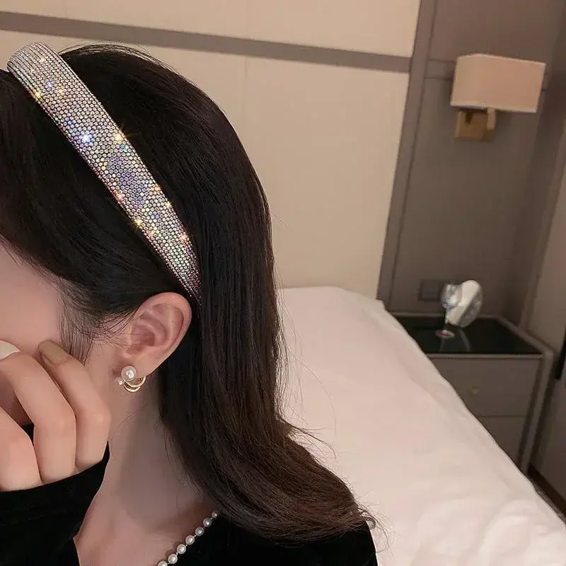 Fashion Design Women Headwear Versatile Trend Silver Color Hairbands Ladies Hair Accessories Gift Pretty Shiny Fariy Hair Band