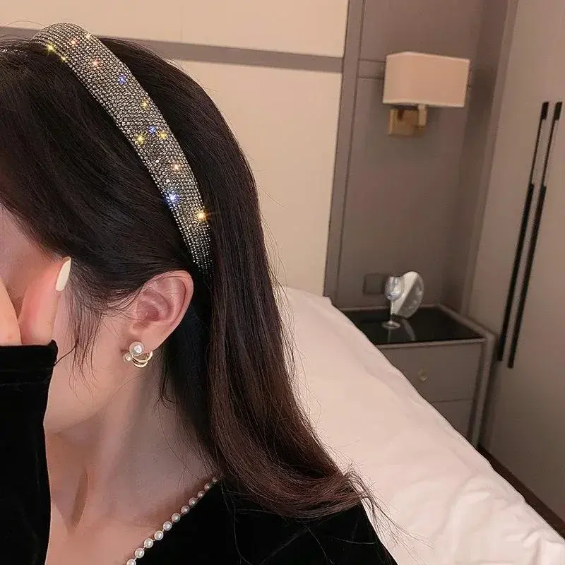 Fashion Design Women Headwear Versatile Trend Silver Color Hairbands Ladies Hair Accessories Gift Pretty Shiny Fariy Hair Band