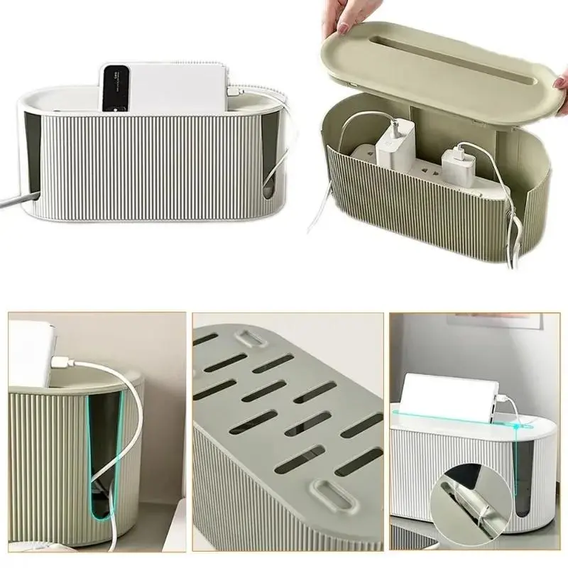 Plug-in Board Storage Box Data Cable Socket Plug-in Power Cable Organizer Wiring Board Concentrator Artifact Wire Storage Boxes